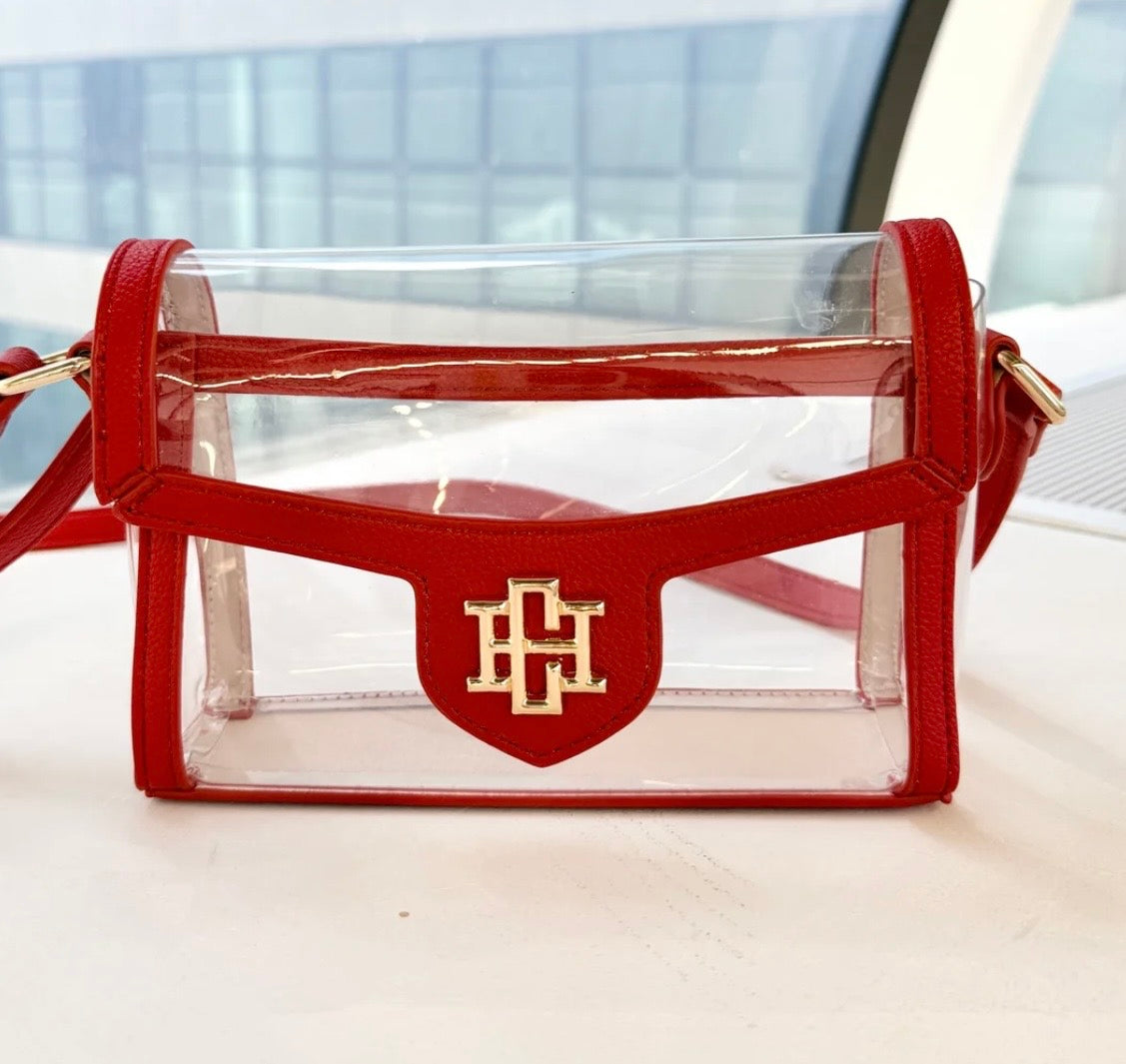 Anna Clear Bag with Red Trim