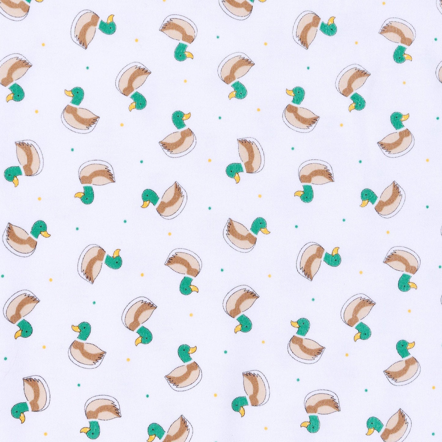 Mini Mallard Print Zip Footie - Green