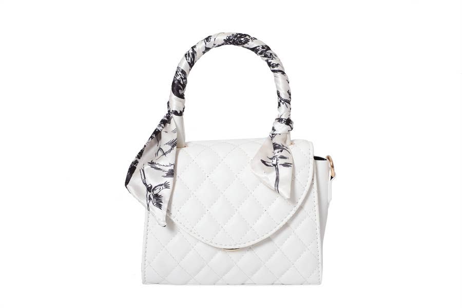 Ladies Top Handle Fashion Quilted Satchel Bag