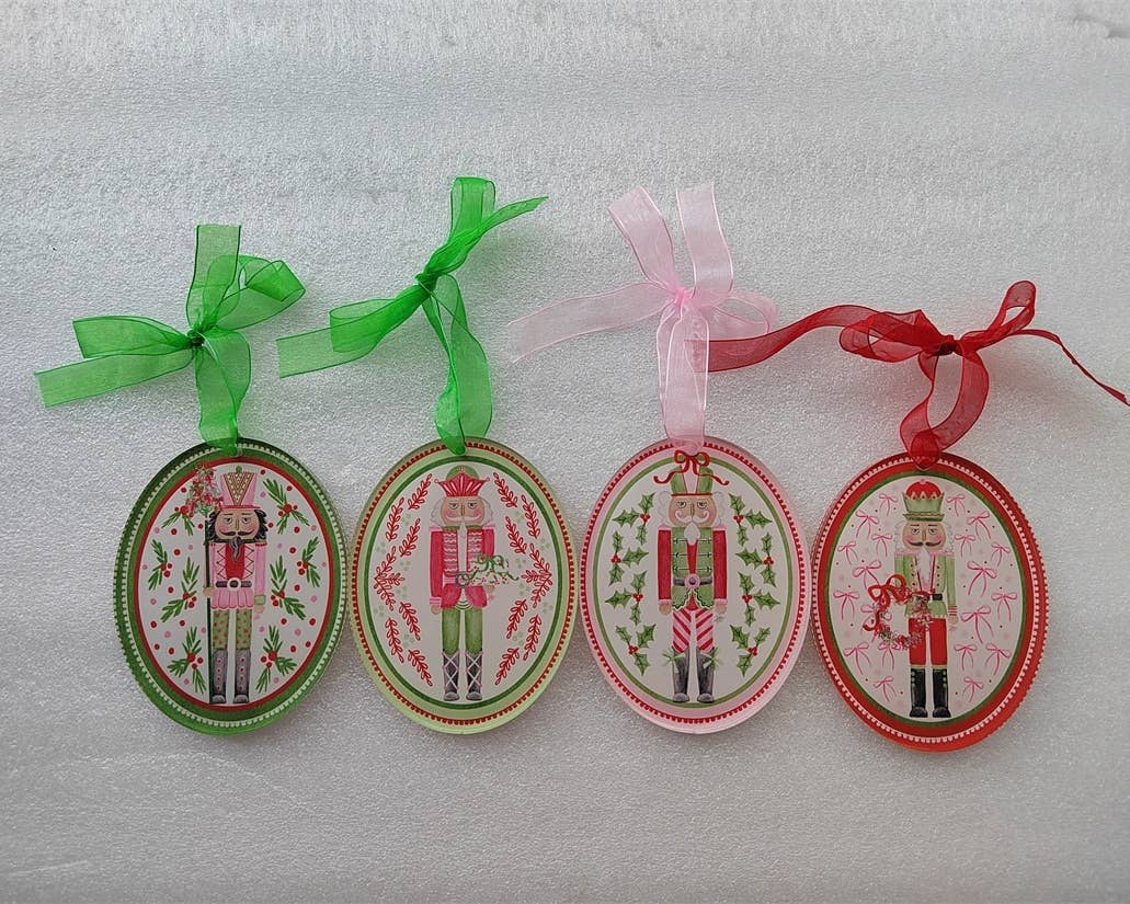 OVAL ACRYLIC NUTCRACKER ORNAMENT
