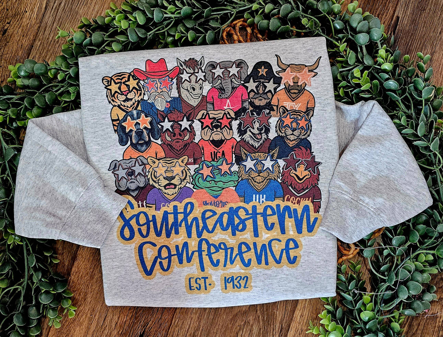 SEC Southeastern Conference Team Mascot Sweatshirt