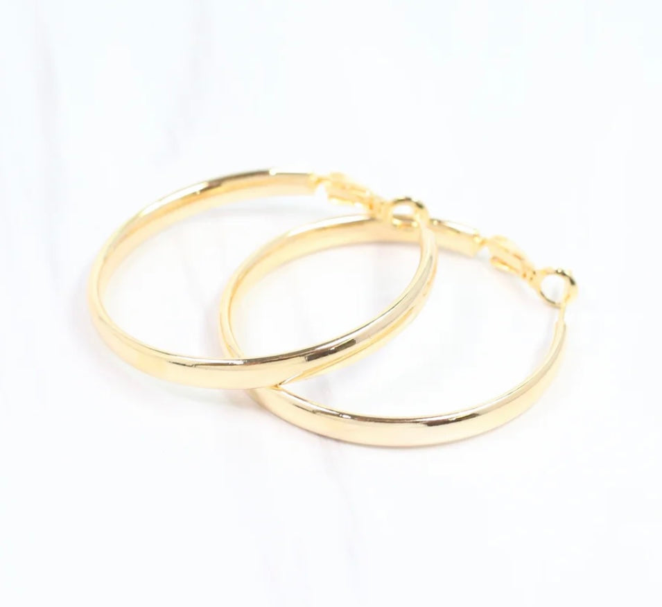 Cecilia Hoop Earring Gold