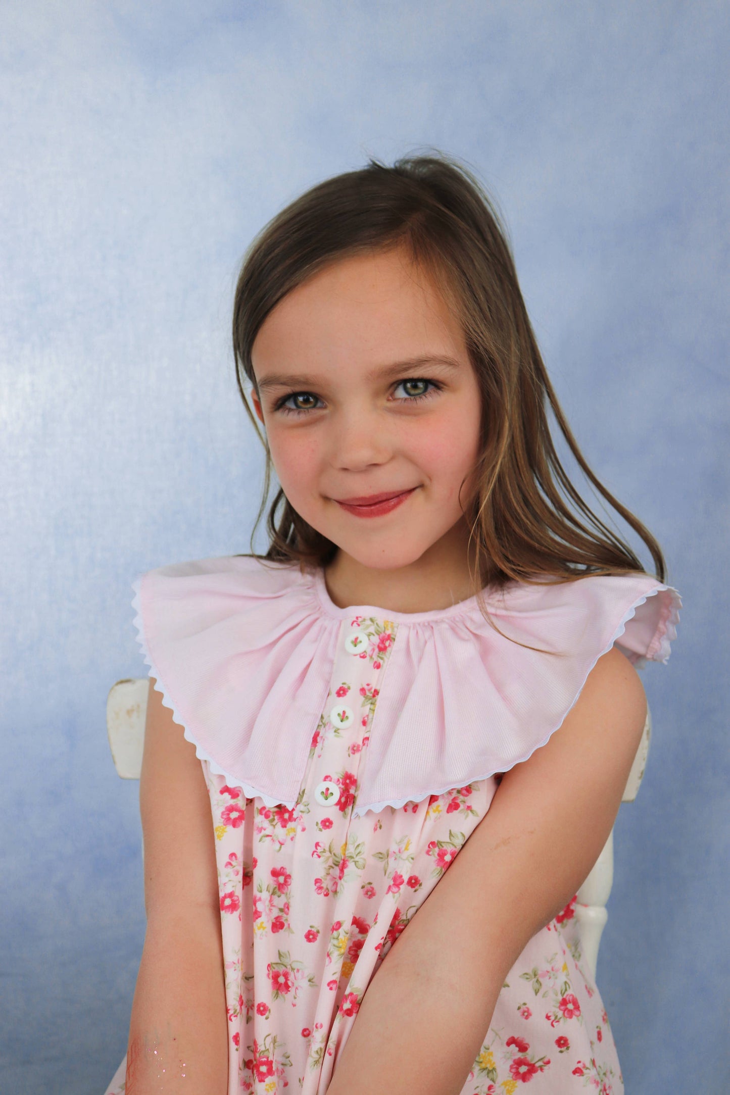 Butterfly Collar Floral Dress