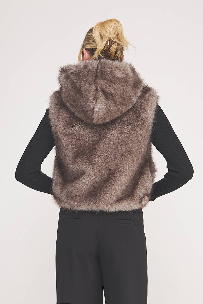 Faux Fur Hoodie