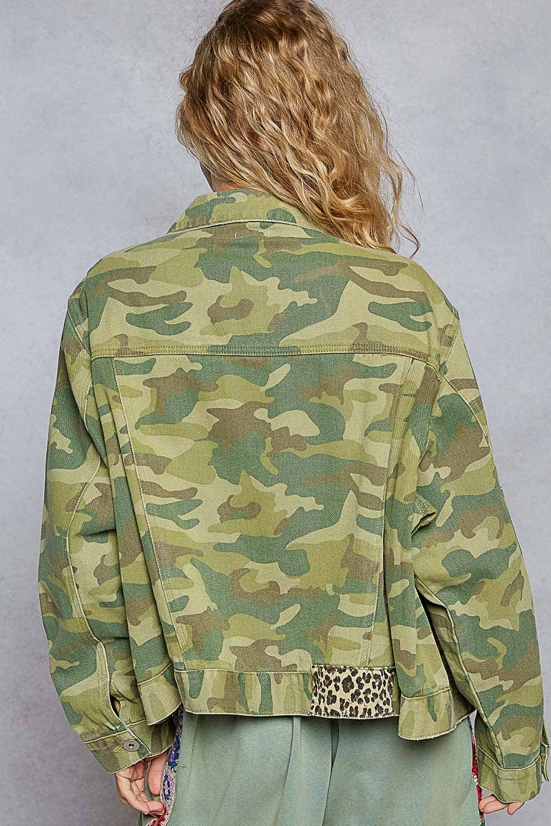 Long sleeve lavish neon camo jackets