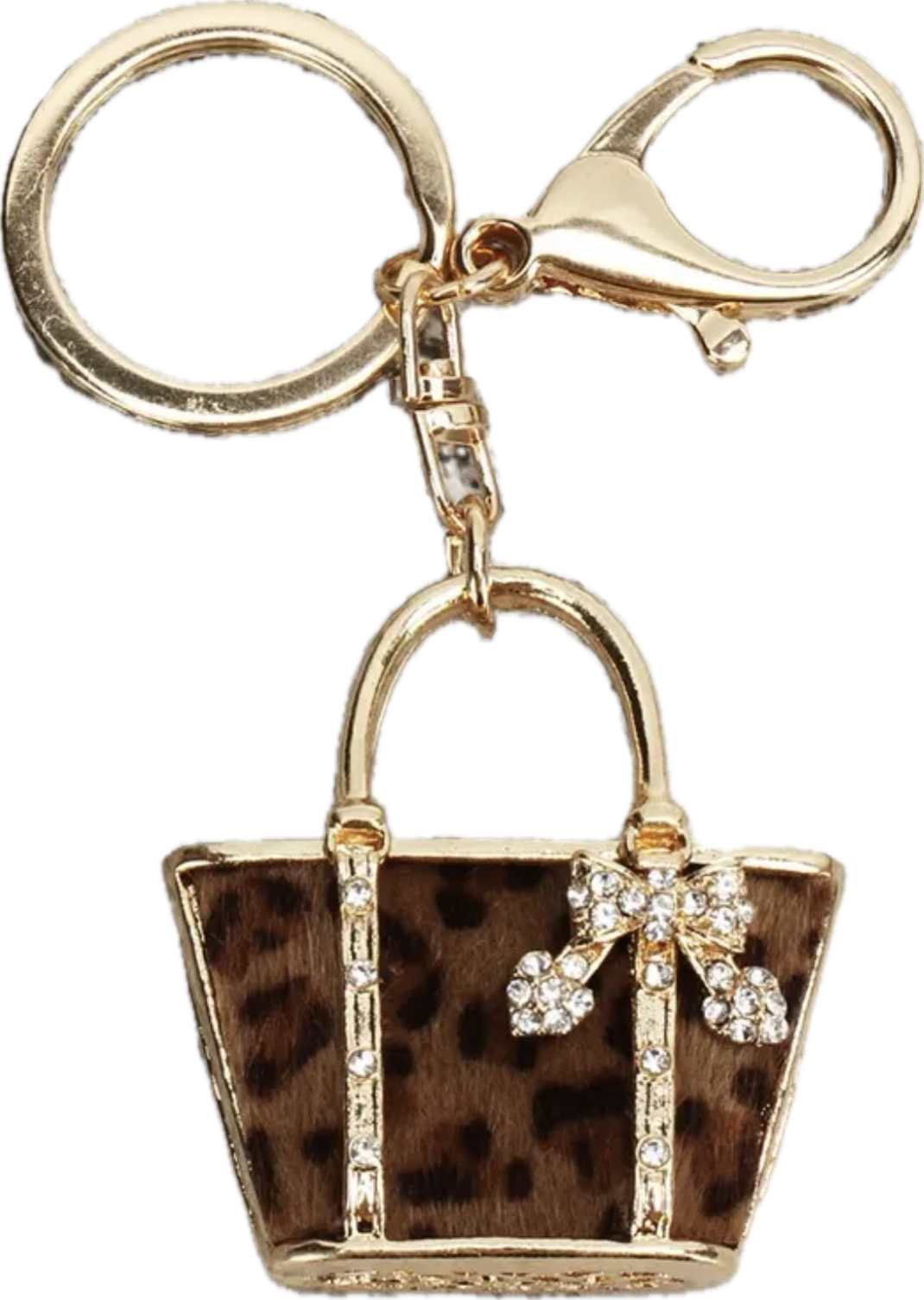 Leopard Pattern Bag Keychain