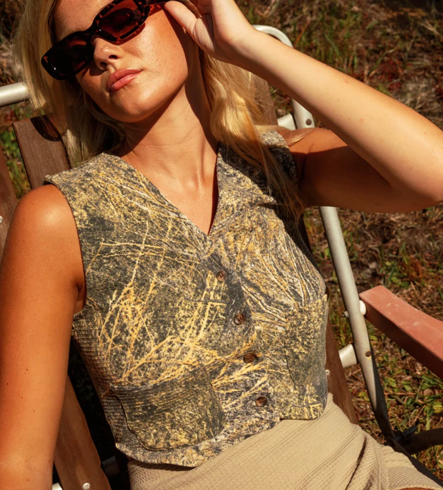 Tribe Kelley Waffle Mossy Oak Vest