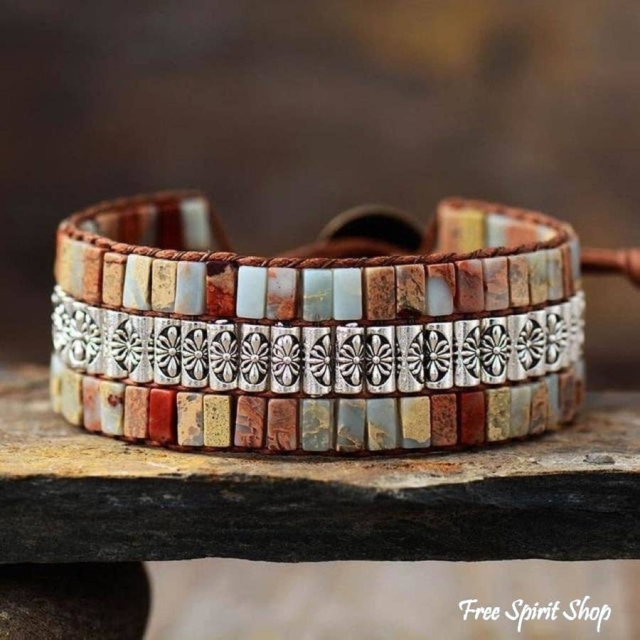 Tibetan King Jasper Wrap Bracelet