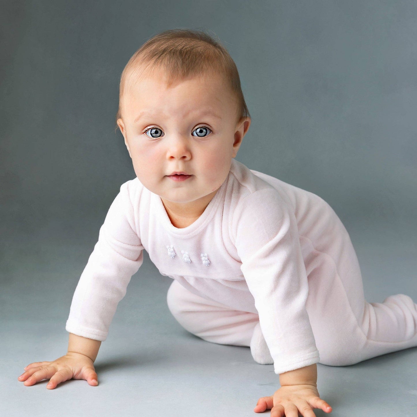 Baby Boys & Girls Velour Bunny Romper