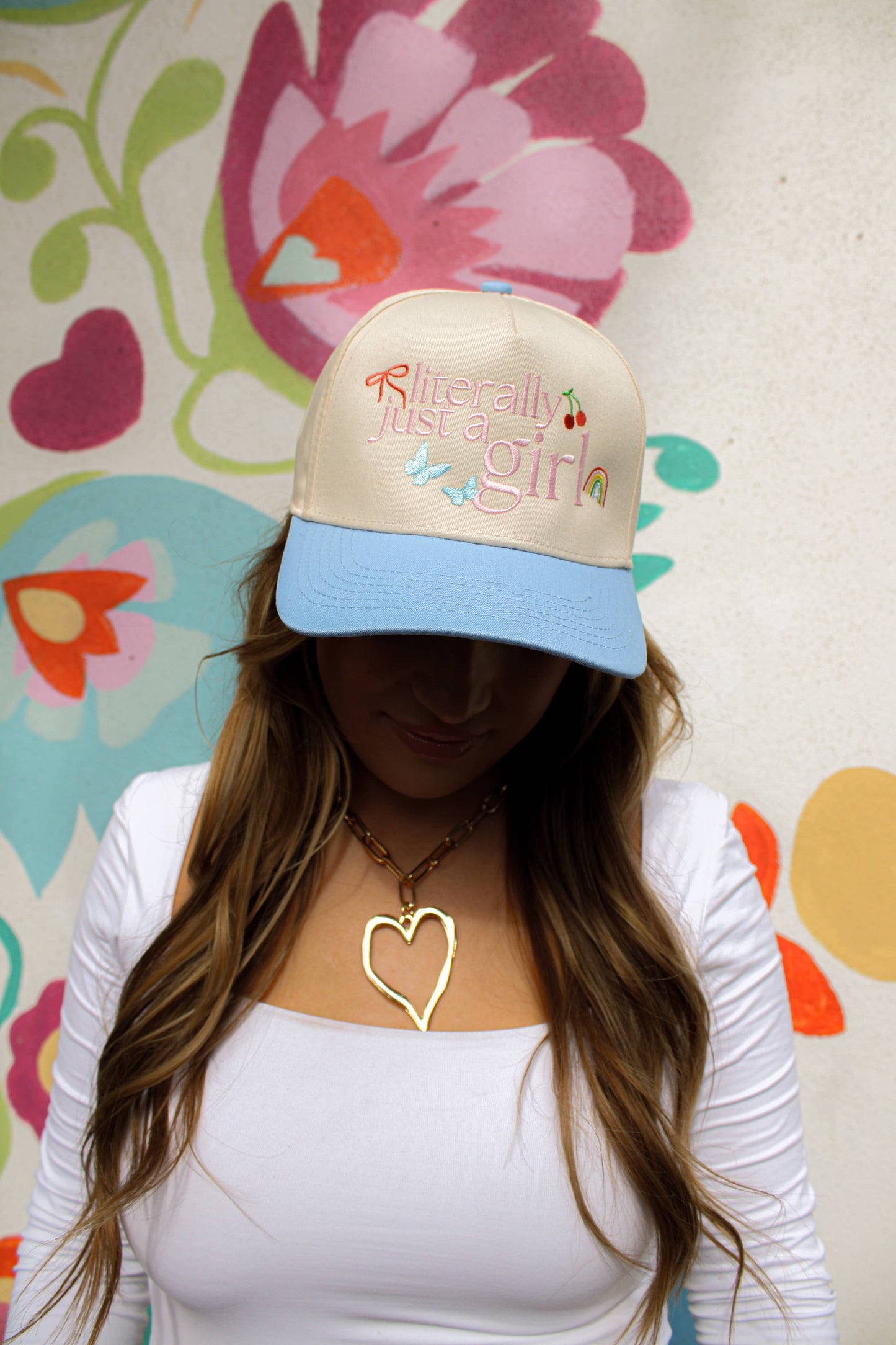 LITERALLY JUST A GIRL ICON CANVAS CAP