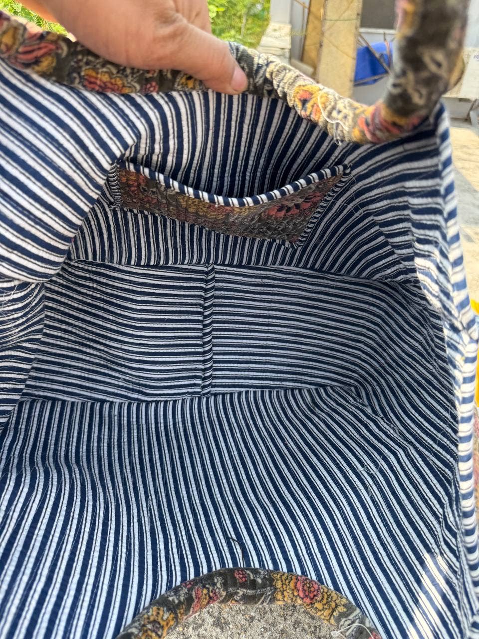 Party Wear Bag Hand Block Print Bag Velvet Quilted Tote Bag