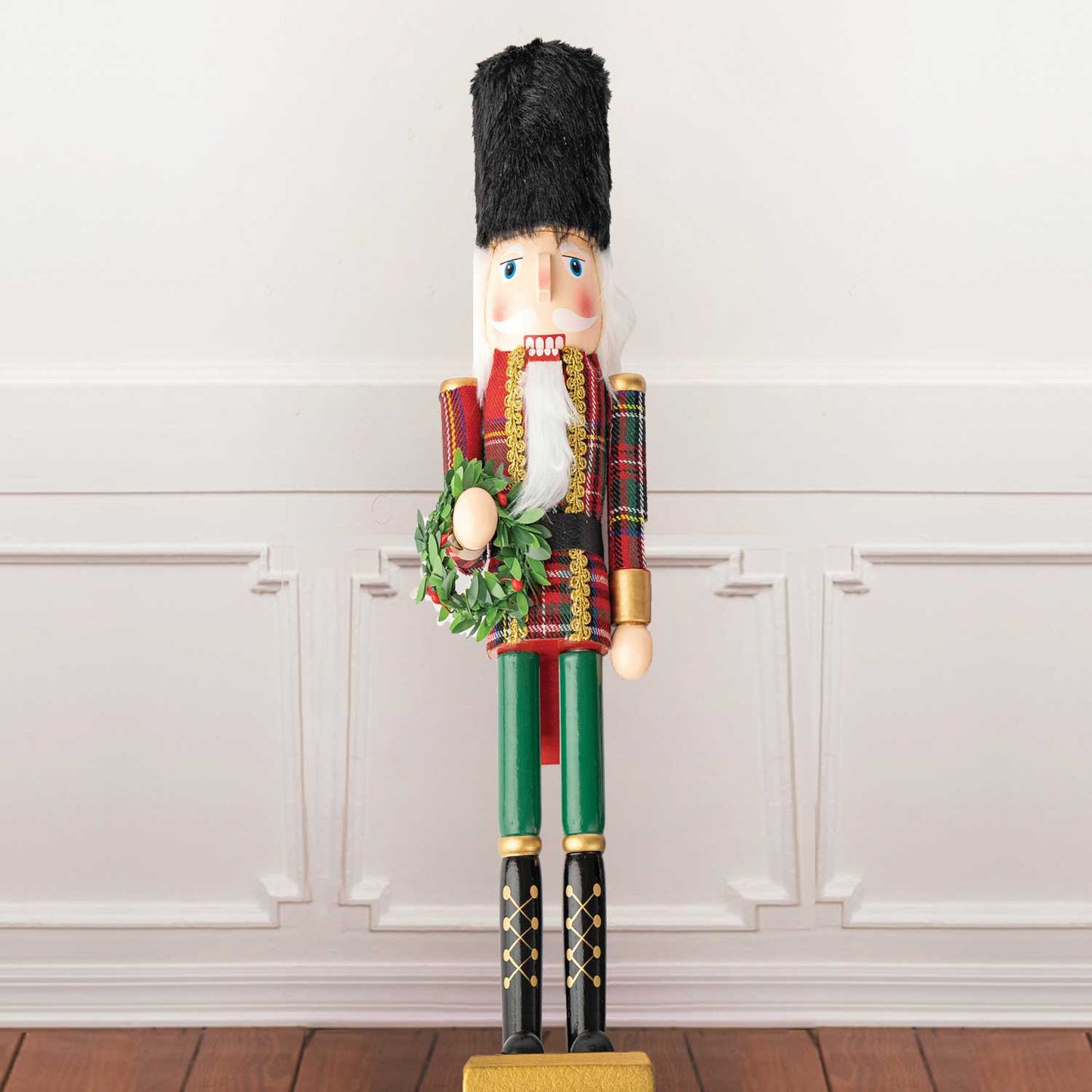 Plaid 4ft Nutcracker