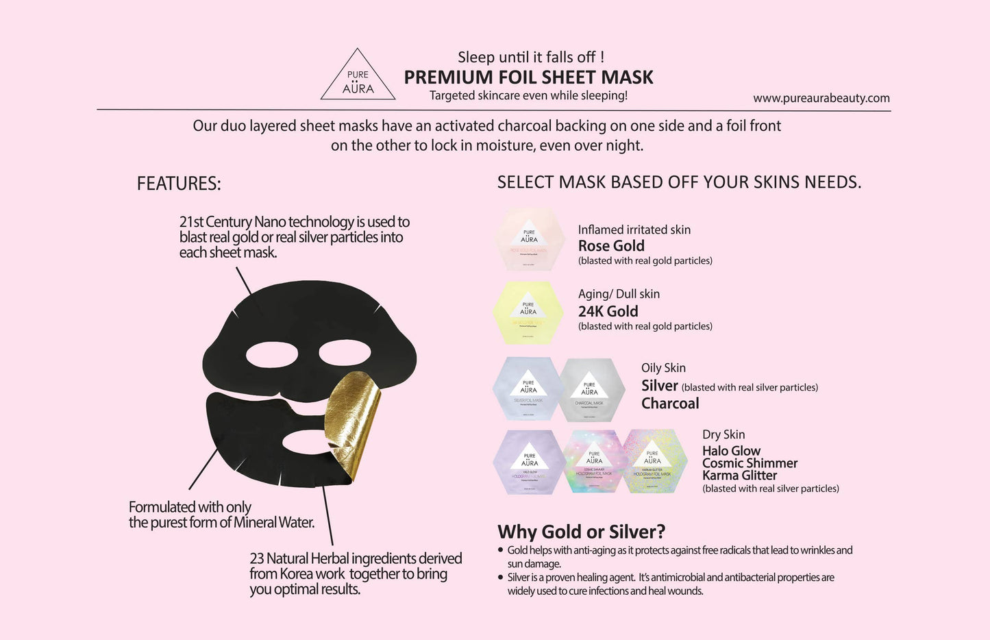 LUXURY COSMIC SHIMMER FOIL FACIAL SHEET MASK
