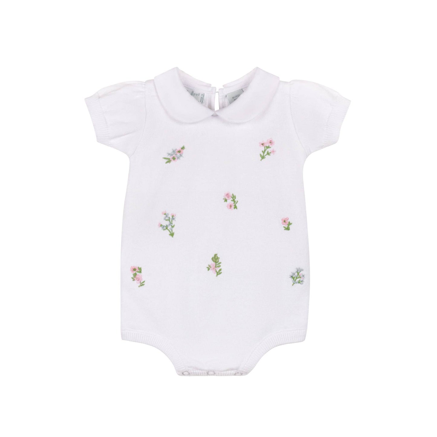 Girls Embroidered Garden Knit Romper