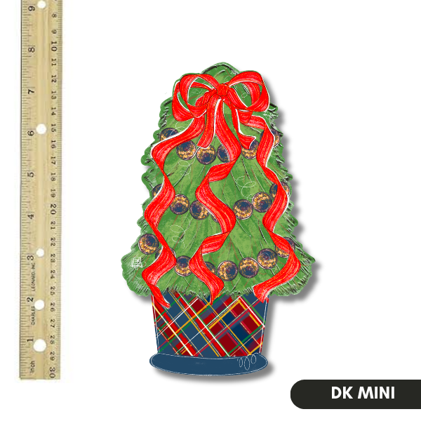 Plaid Navy Tree Mini