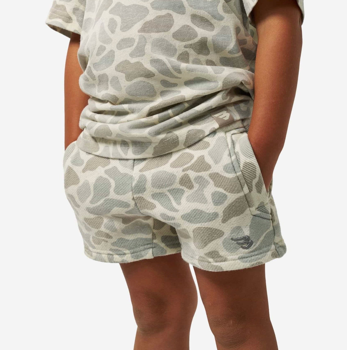 Burlebo Youth Vintage Washed Shorts-Classic Deer Camo