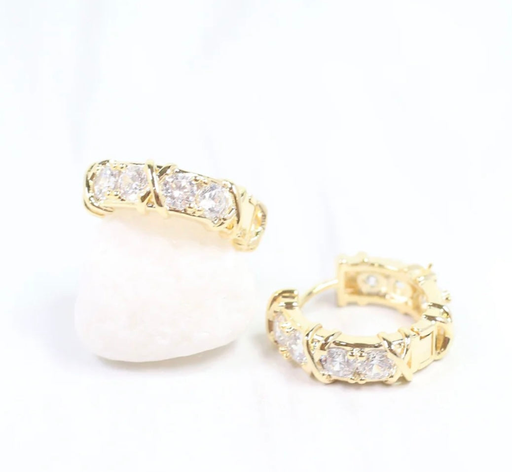 Sykes Crystal Small Hoop Earrings