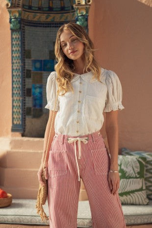 Jodifl Peter Pan Collard Button Down