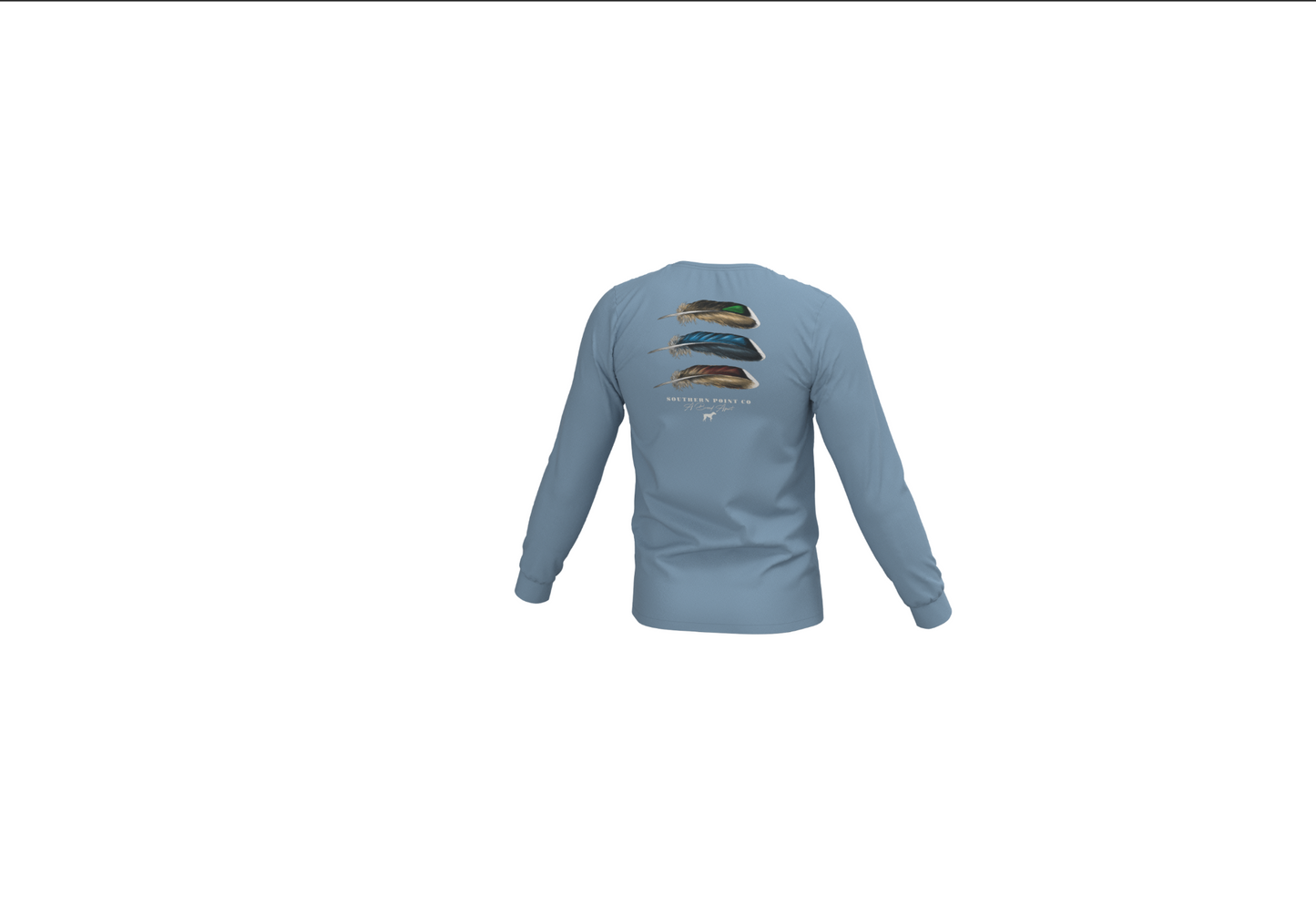 Duck Feather Trio Long Sleeve Pocket Tee-Mountain Spring