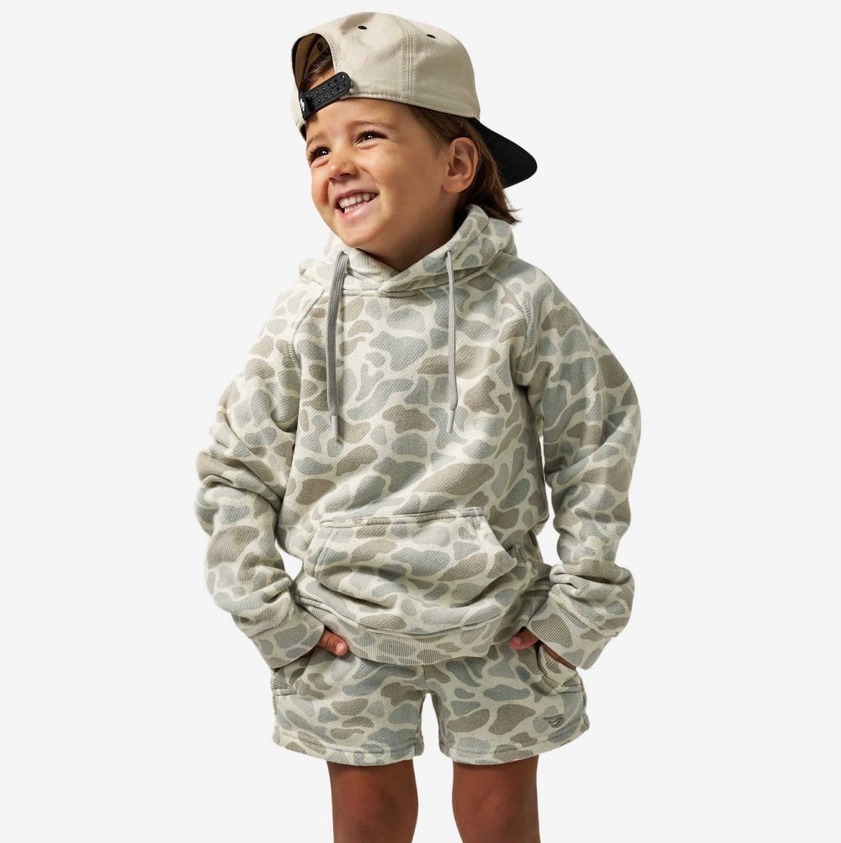 Burlebo Youth Vintage Washed Hoodie-Classic Deer Camo