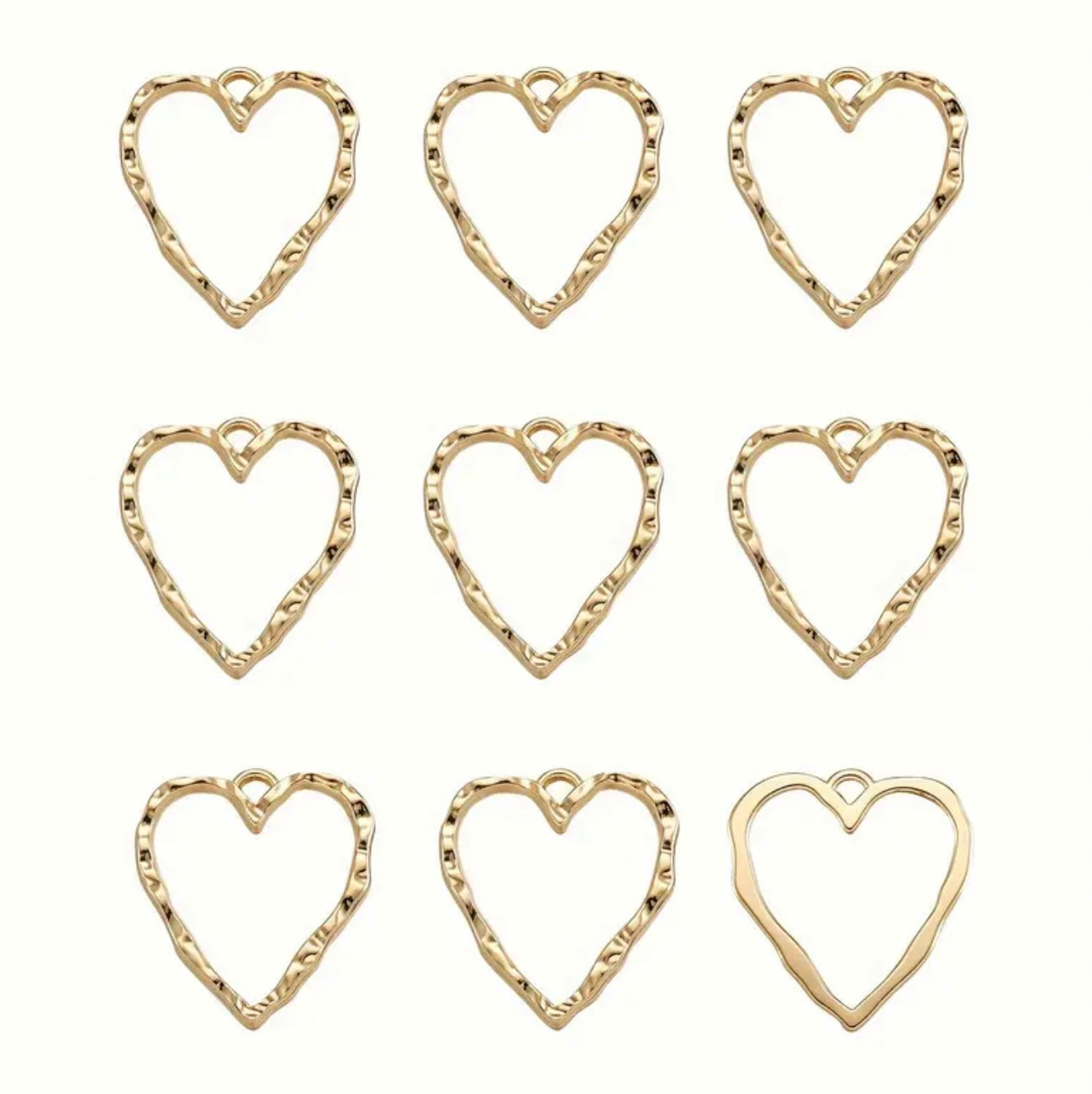 Textured Heart Shaped Charm