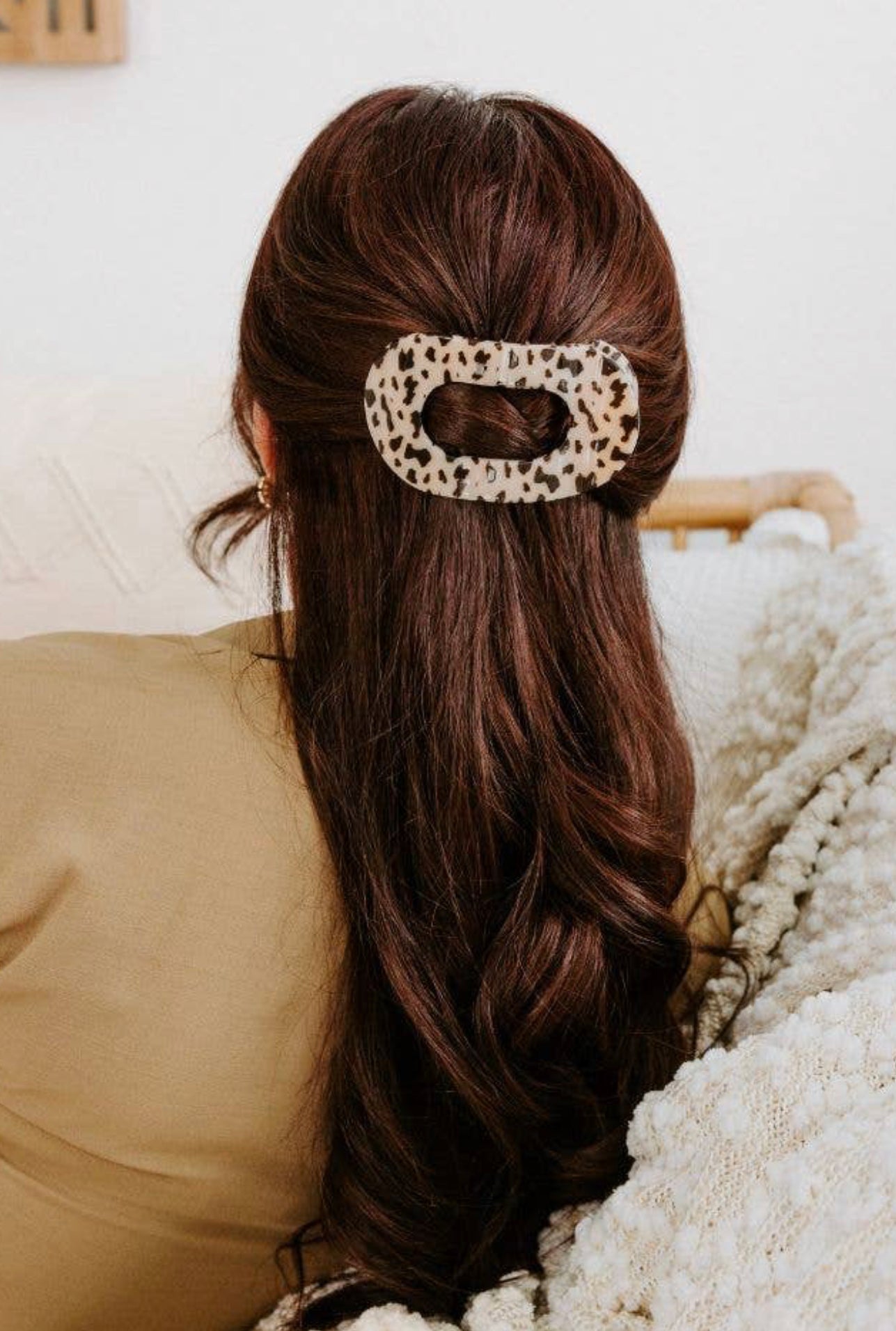 Large Flat Round Hair Clip