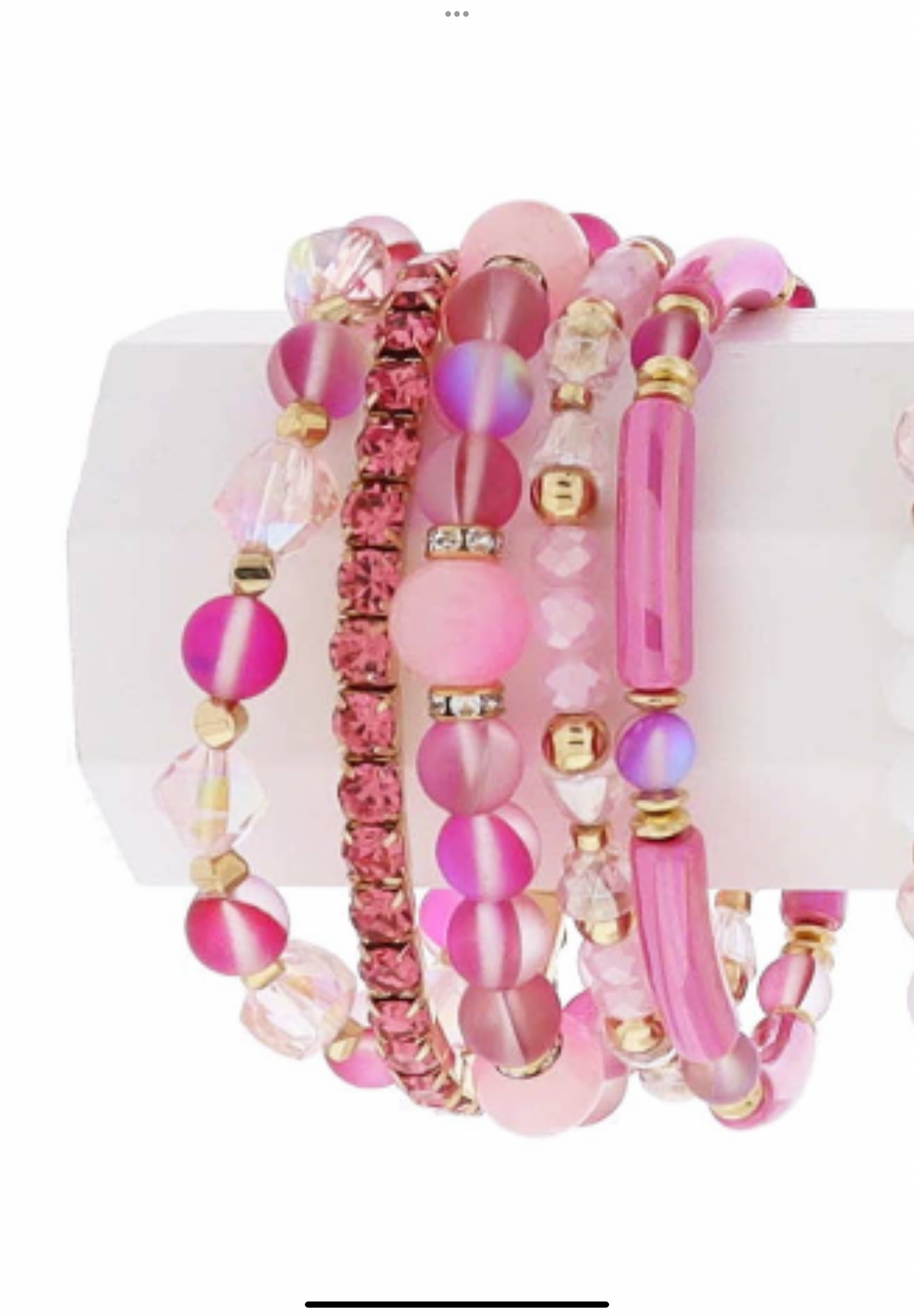 Multi Pink Diamond Bracelet Set