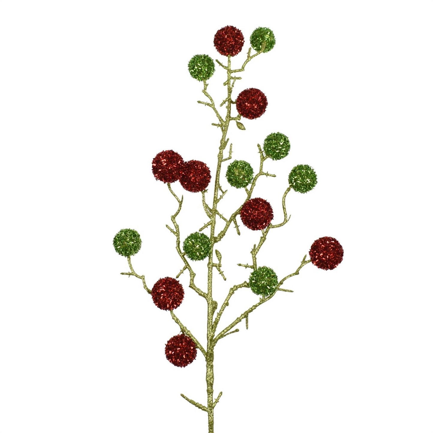 31" Christmas Pizazz Ball Spray - Red/Green