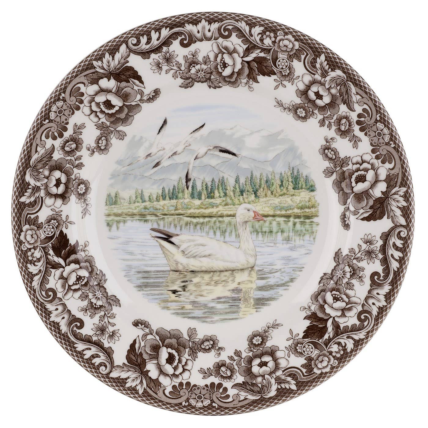 Spode Woodland Snow Goose Dinner Plate