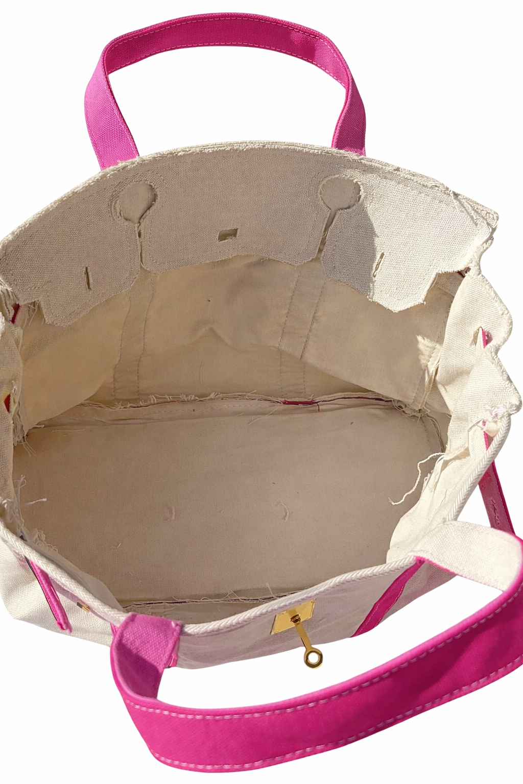 Boatkin EXCLUSIVE DESIGN Pink & Green w/Lock, Piping, Pouch