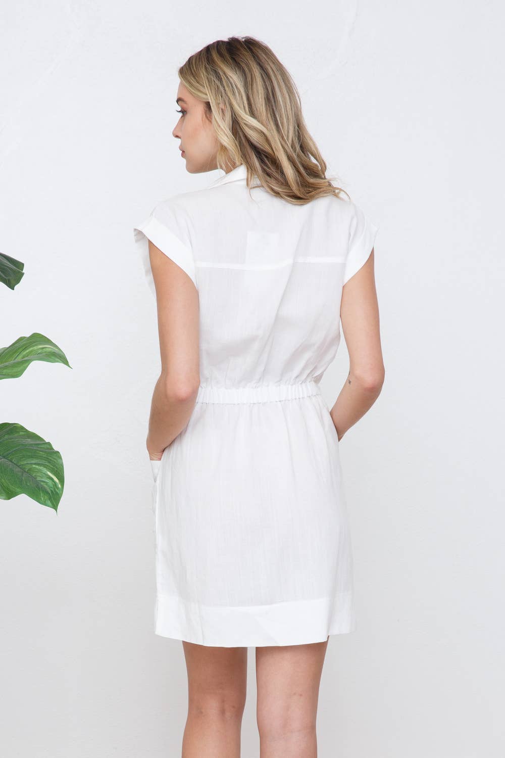 Tencel Utility Casual Tie Waist Dress