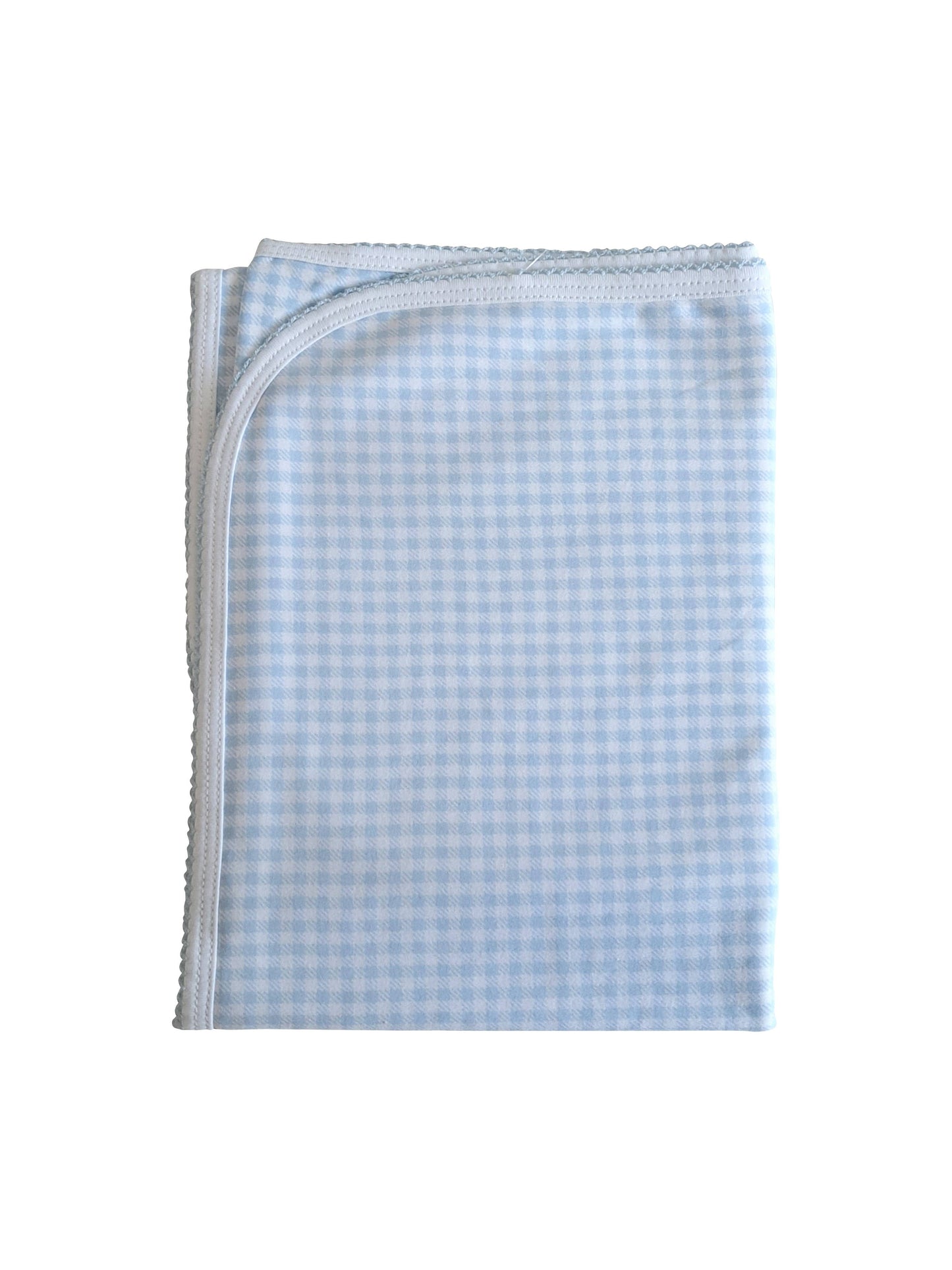 Baby's "Blue Checks" Pima Cotton Blanket