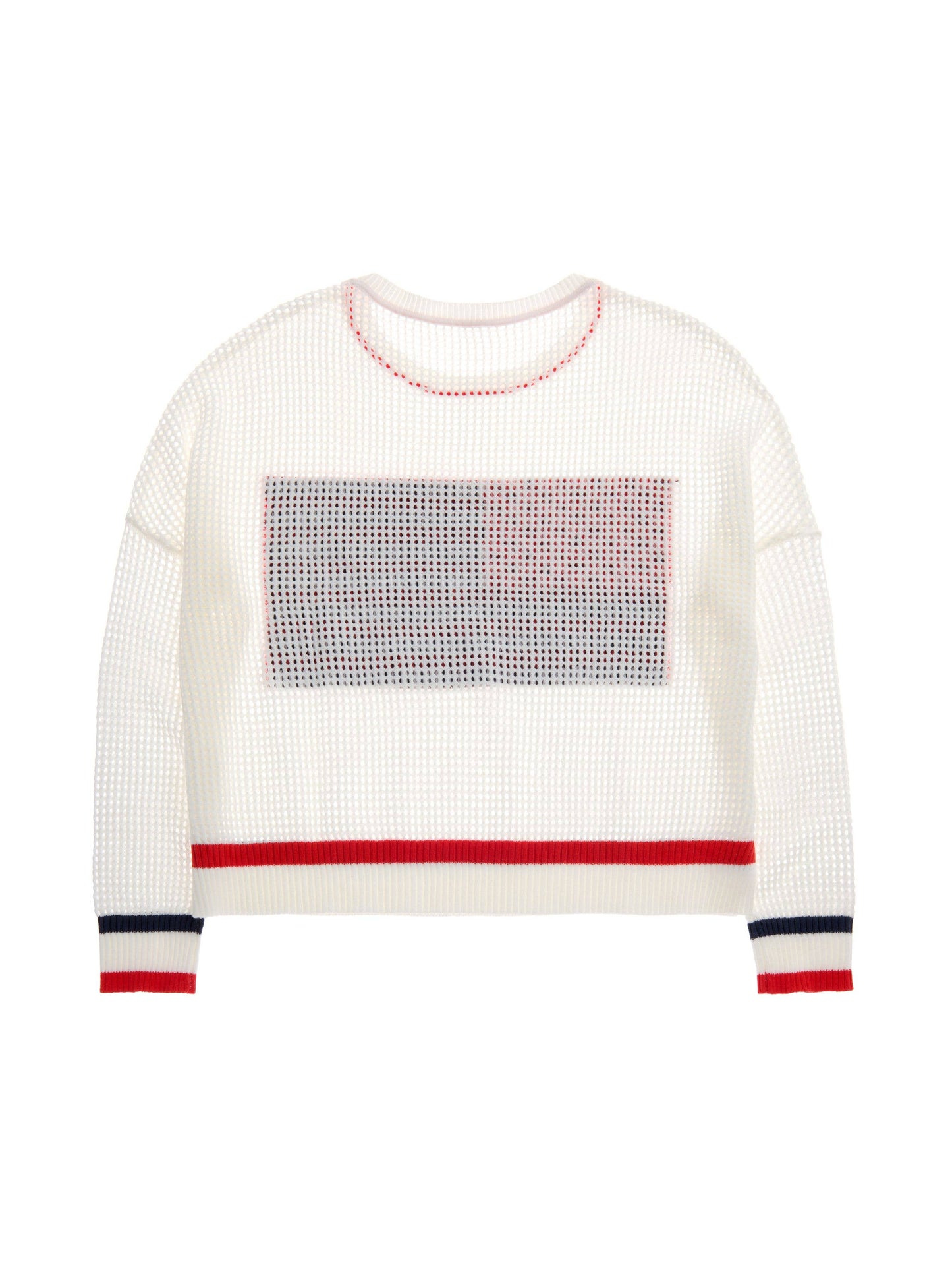 AMERICAN FLAG MESH SWEATER