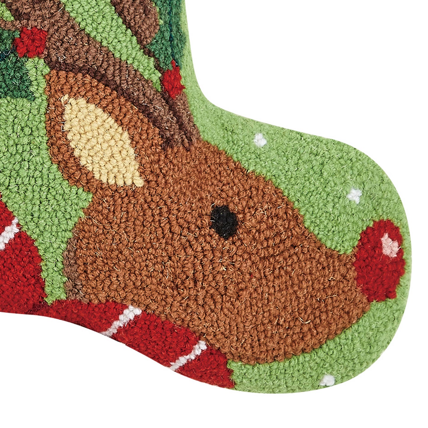 Reindeer with Holly Hook Stocking