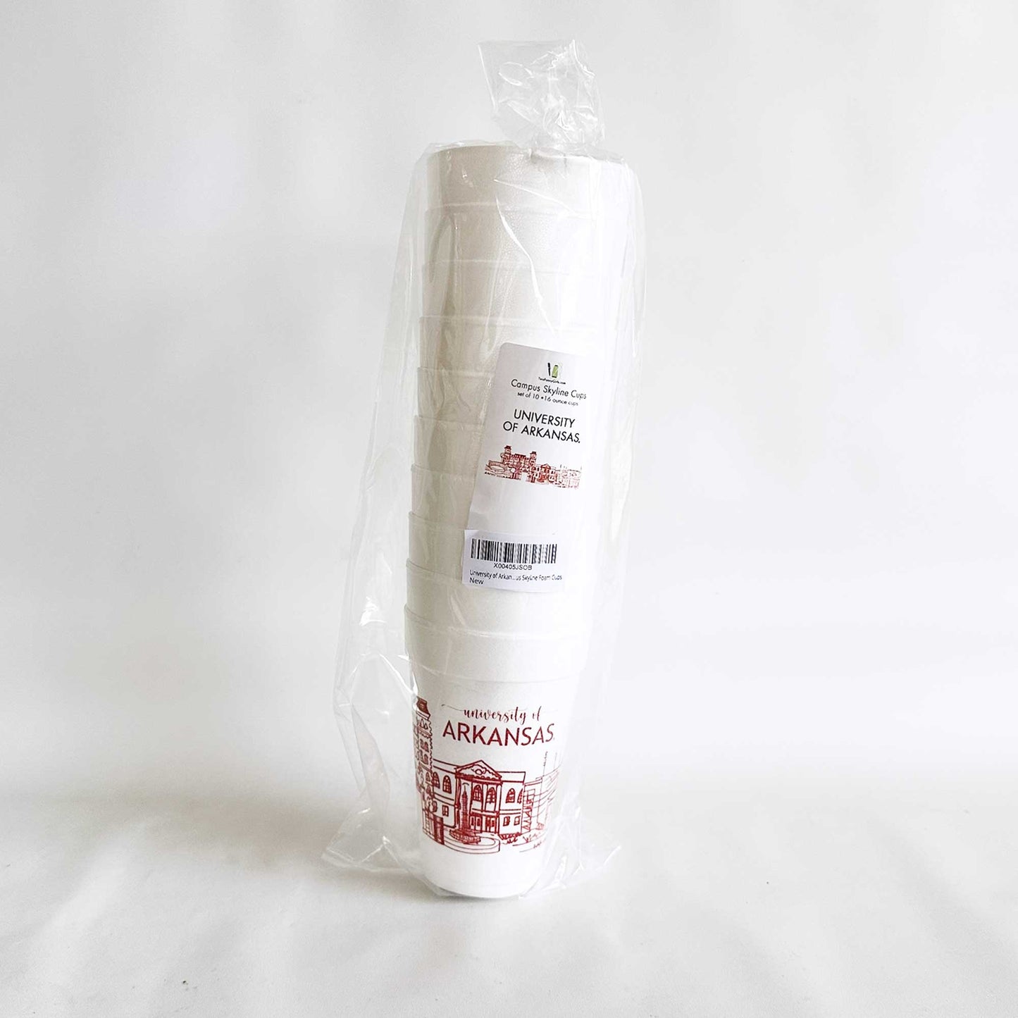 Foam Cup 10 Pack {University of Arkansas Skyline}