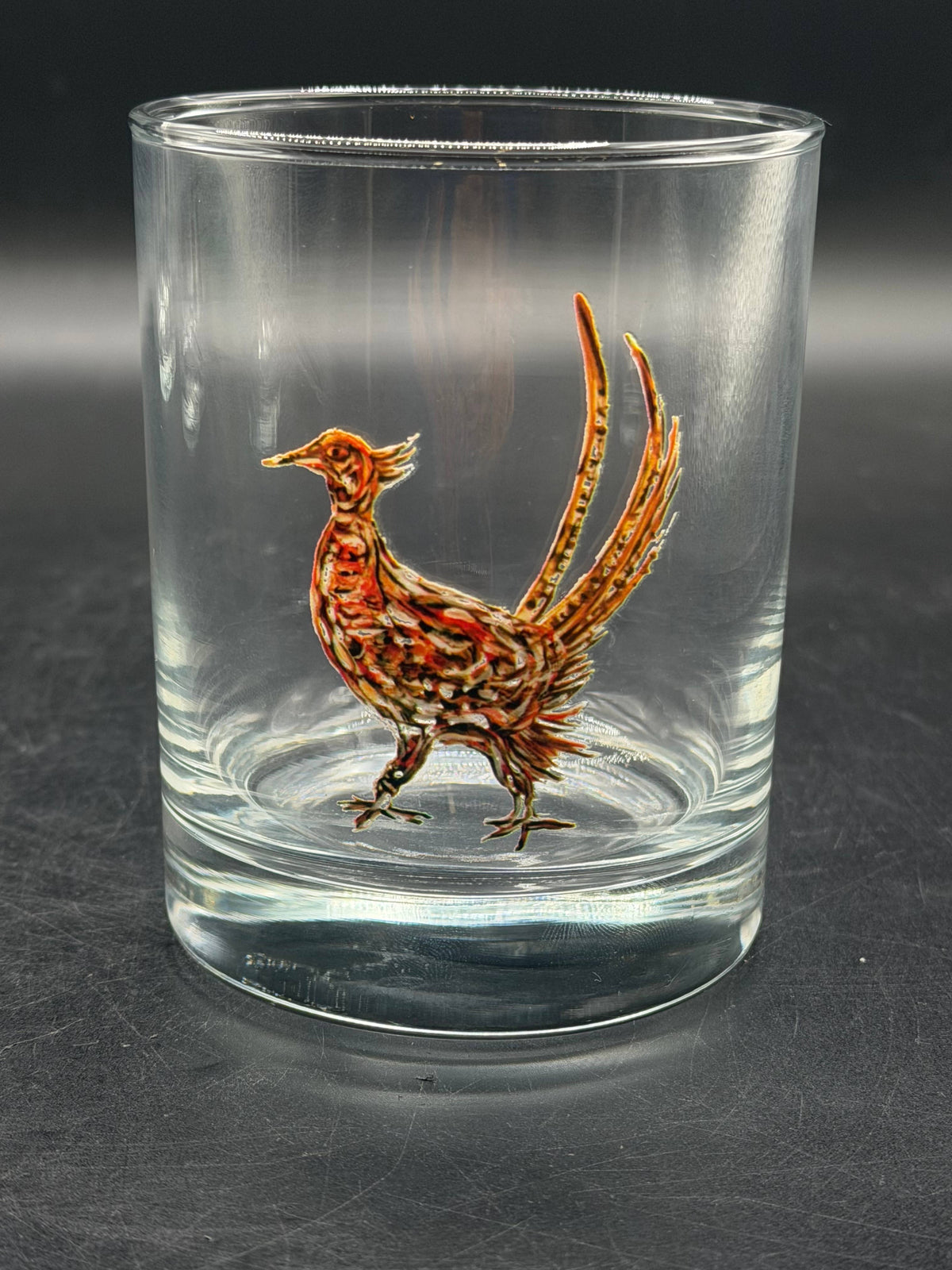 Designer Pheasant Rocks Glass
