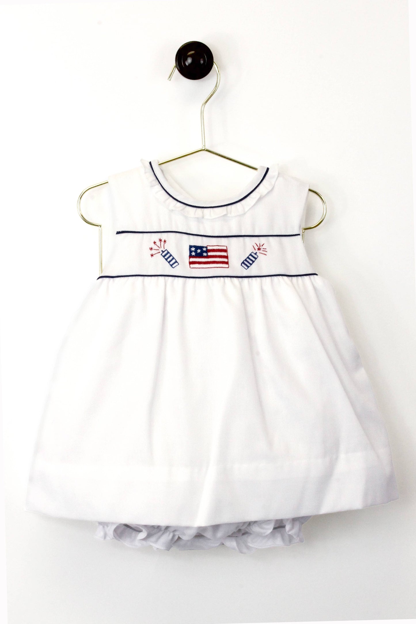 4th of July Embroidered Dress