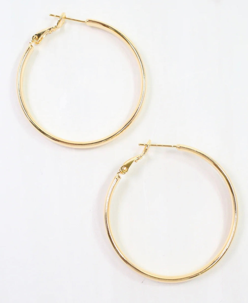 Cecilia Hoop Earring Gold