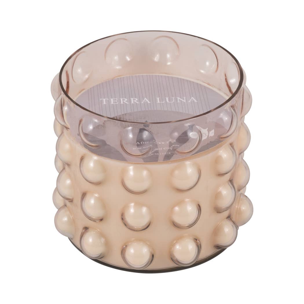 Scented Candle - Peony and Blush Suede Bubble Glass, 102 Oz