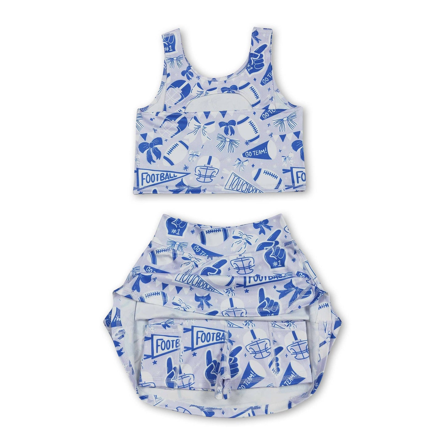 Straps orange bow football girls athletic dresses