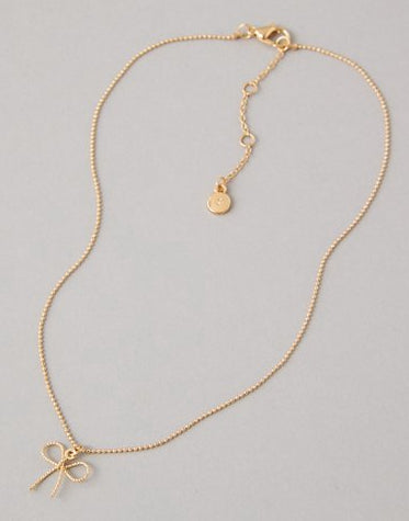 Gold Bow Necklace