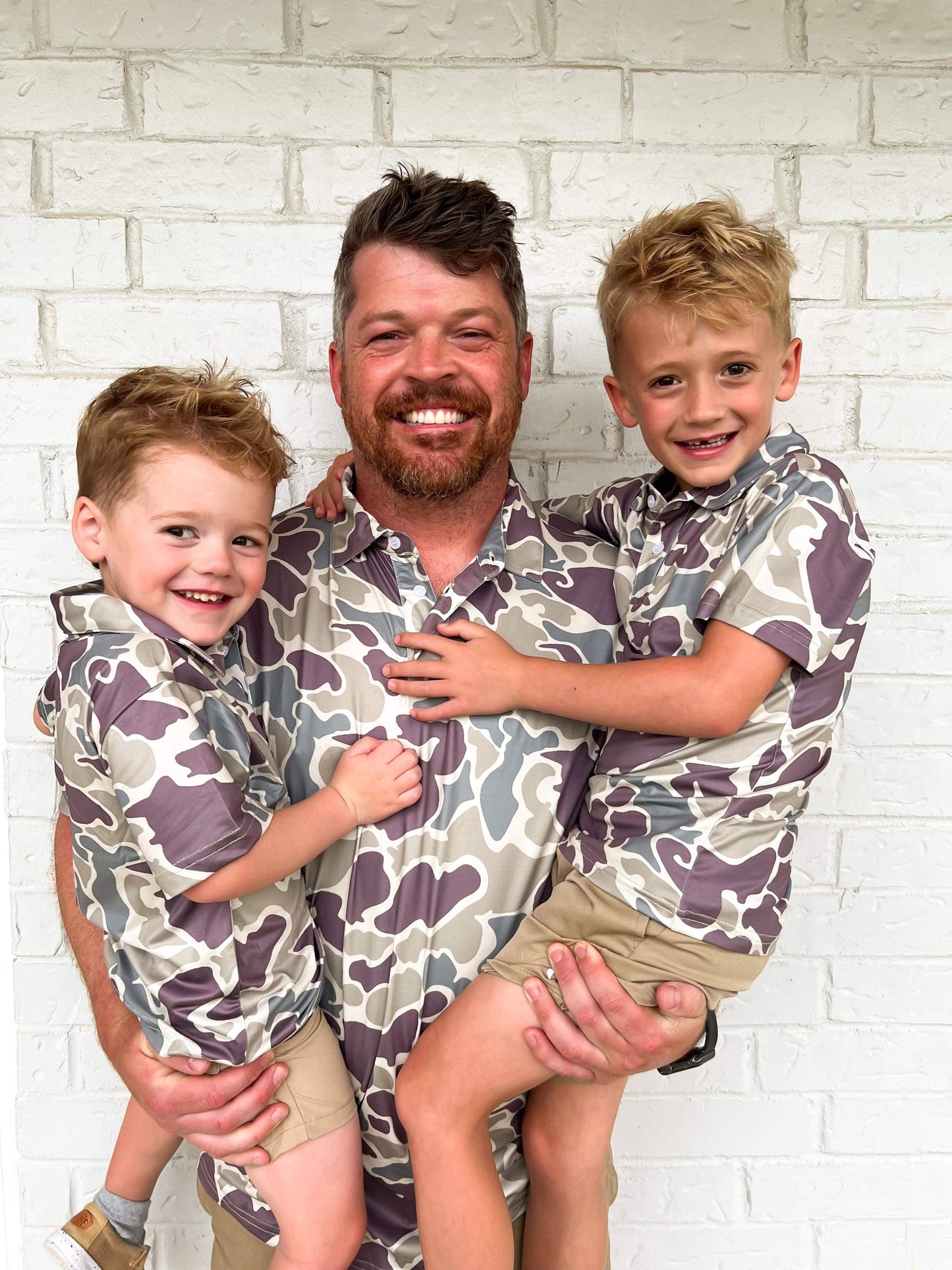 Boys Polo Camo Father & Son Matching 