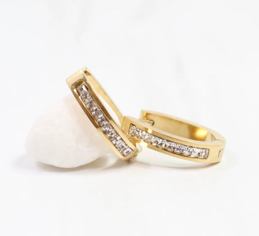 Englewood CZ Hoop Earrings