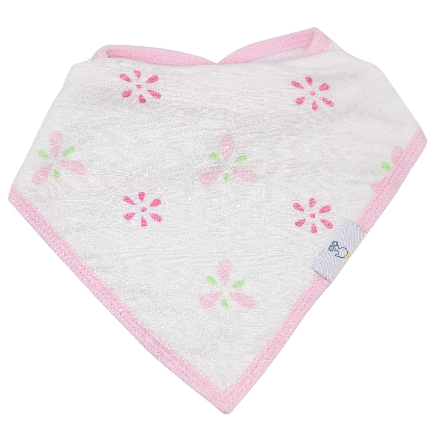 2 PK Muslin & Terry Cloth Bib Set Watermelons/Flowers