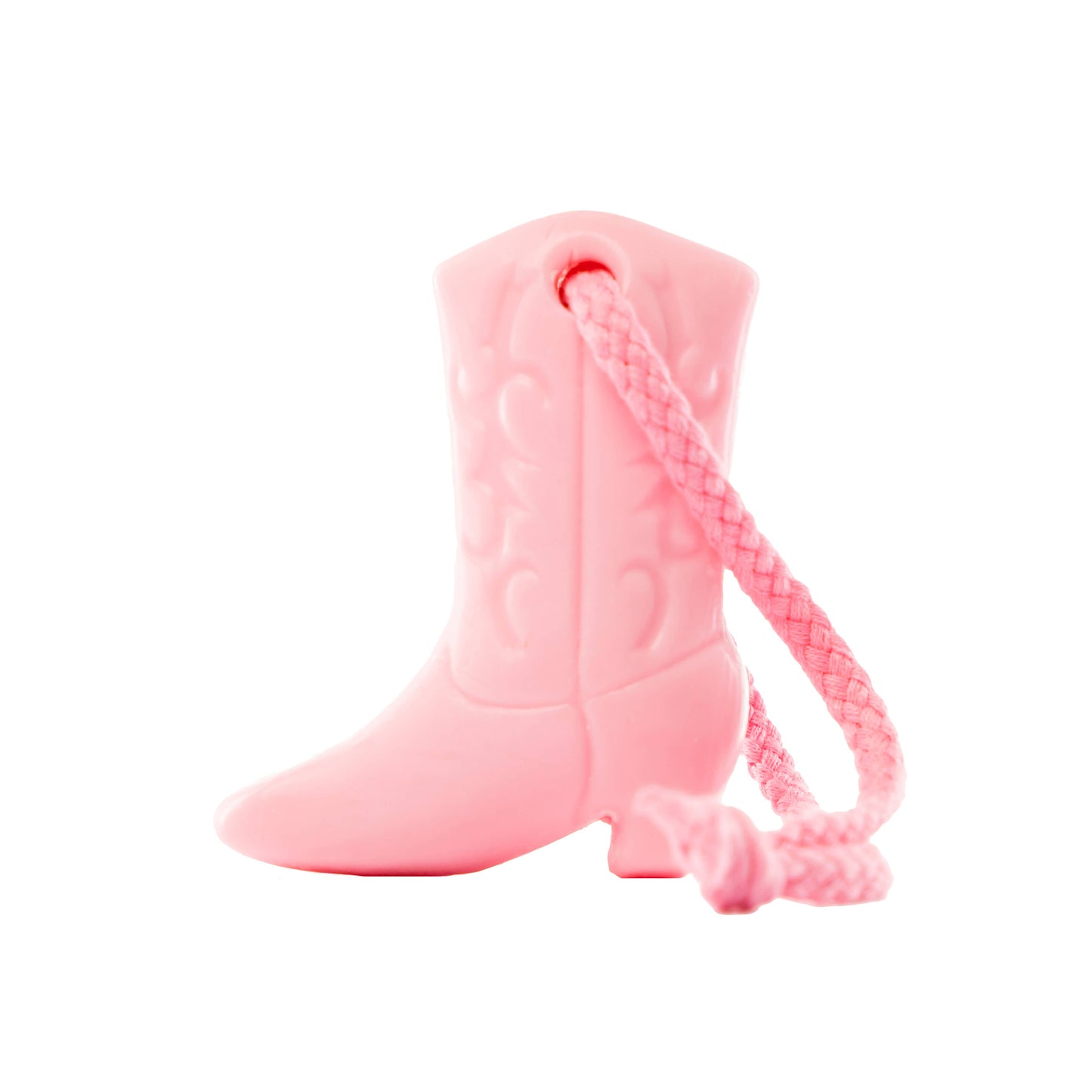 Western Pink Cowboy Boot Soap on a Rope