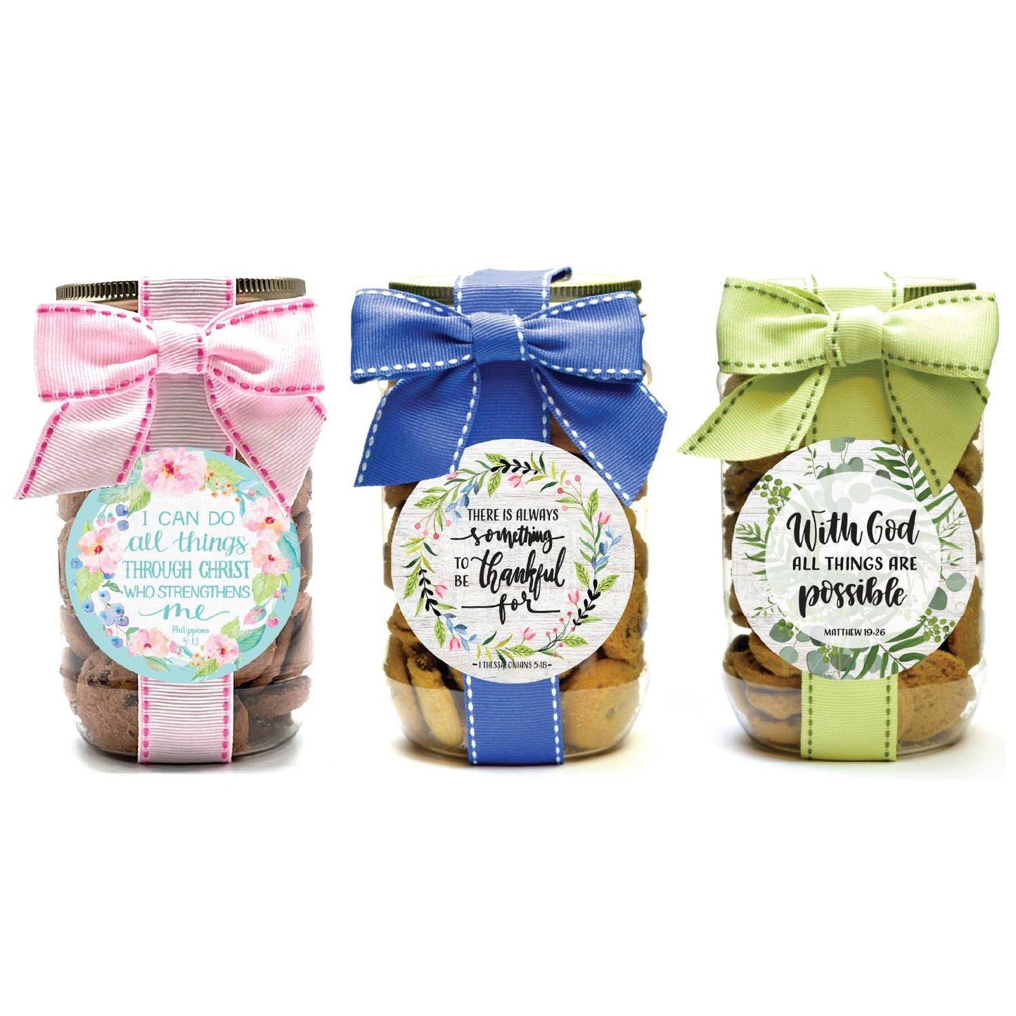 Cookie Pint Jars - Bible Verses