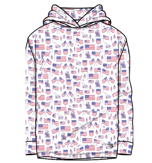 Burlebo Youth Performance Hoodie Old Glory