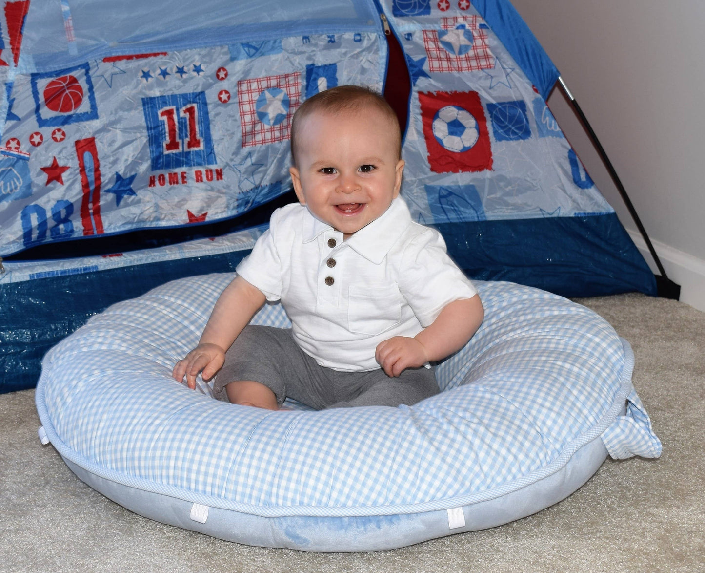 Tommy Dusty Blue Pello Floor Cushion