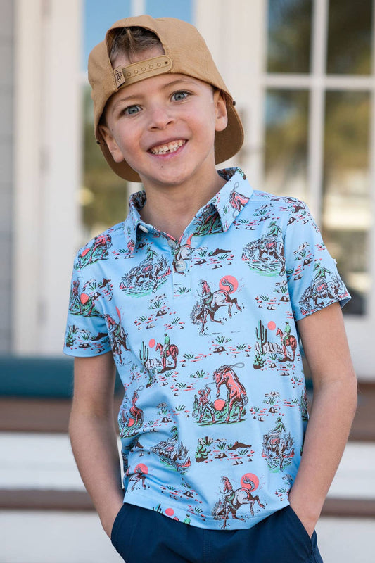 Youth Sizing - Performance Polo - Cowboy Up