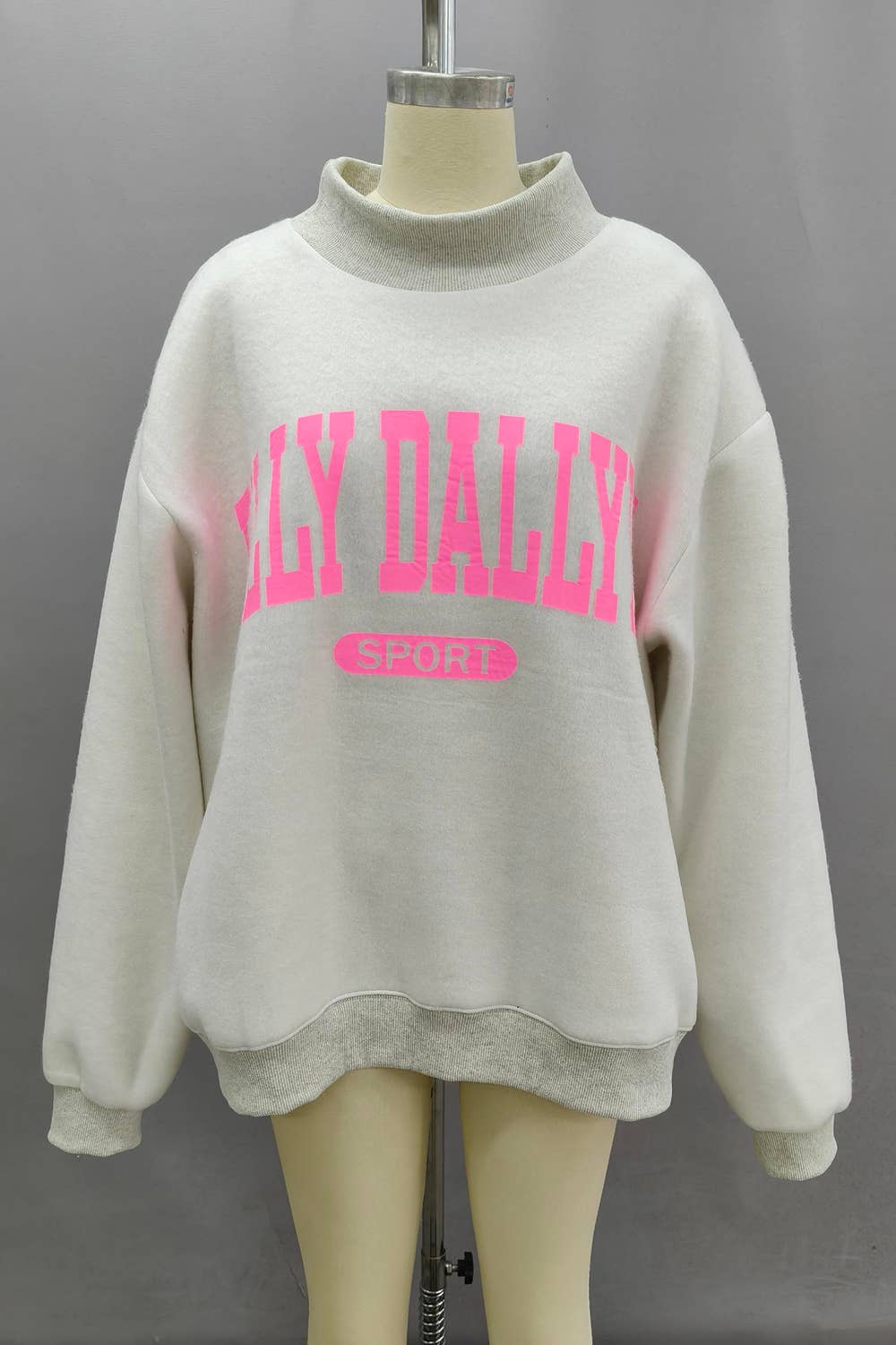 IT2594-DILLYDALLYIN Printed Reversible Sweatshirt